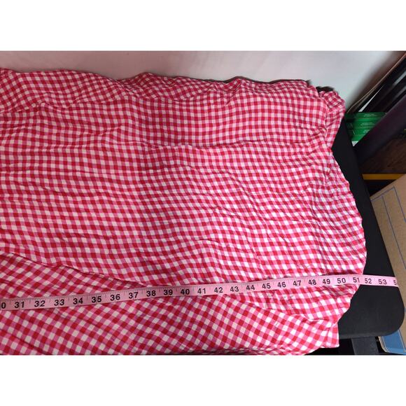 CIty Chic Picnic Maxi Dress Pink Gingham A Line Smocked M/18 - Picture 8 of 8